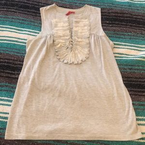 Anthropologie tank with ruffle detail